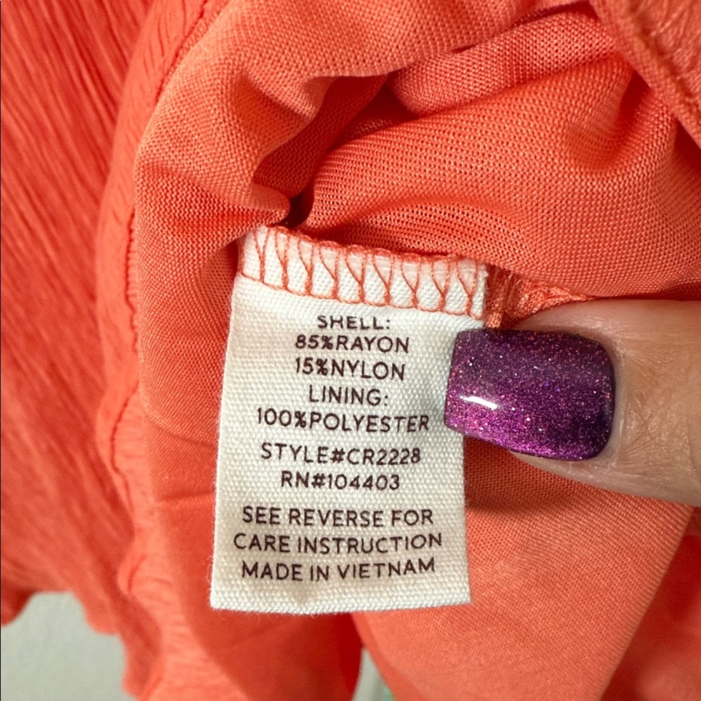 Altar'd State Coral Midi Dress medium - Picture 4 of 5